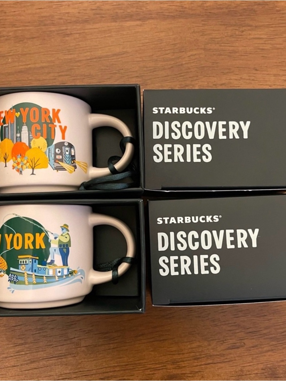 Starbucks Discovery Series New York City Mug Set - White with Multicolor Design